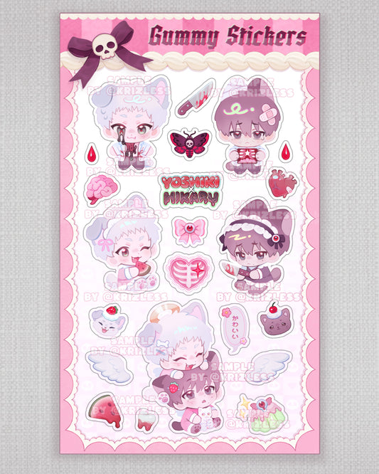✶ Yoshiki x Hikaru Gummy Sticker Sheet ✶ [PRE-ORDER]