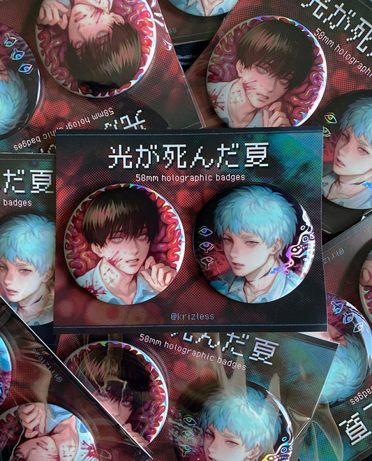 ⟡ Yoshiki x Hikaru Holo Badges ⟡ [PRE-ORDER]