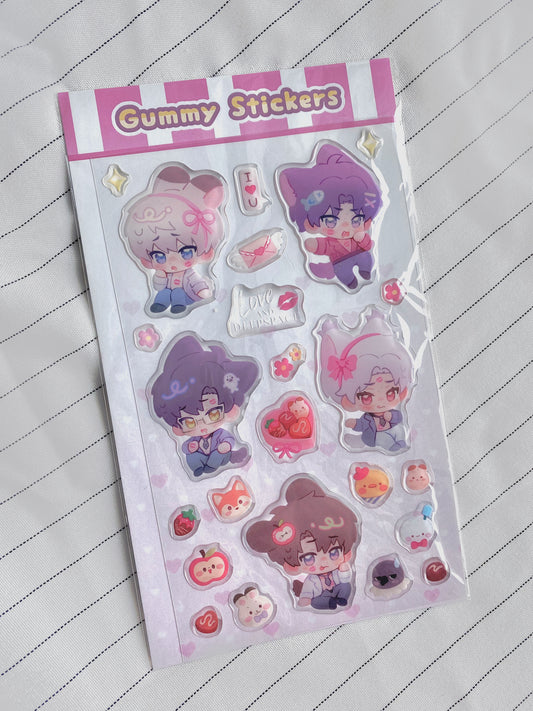 ✶ Love and Deepspace Gummy Sticker Sheet ✶ [PRE-ORDER]