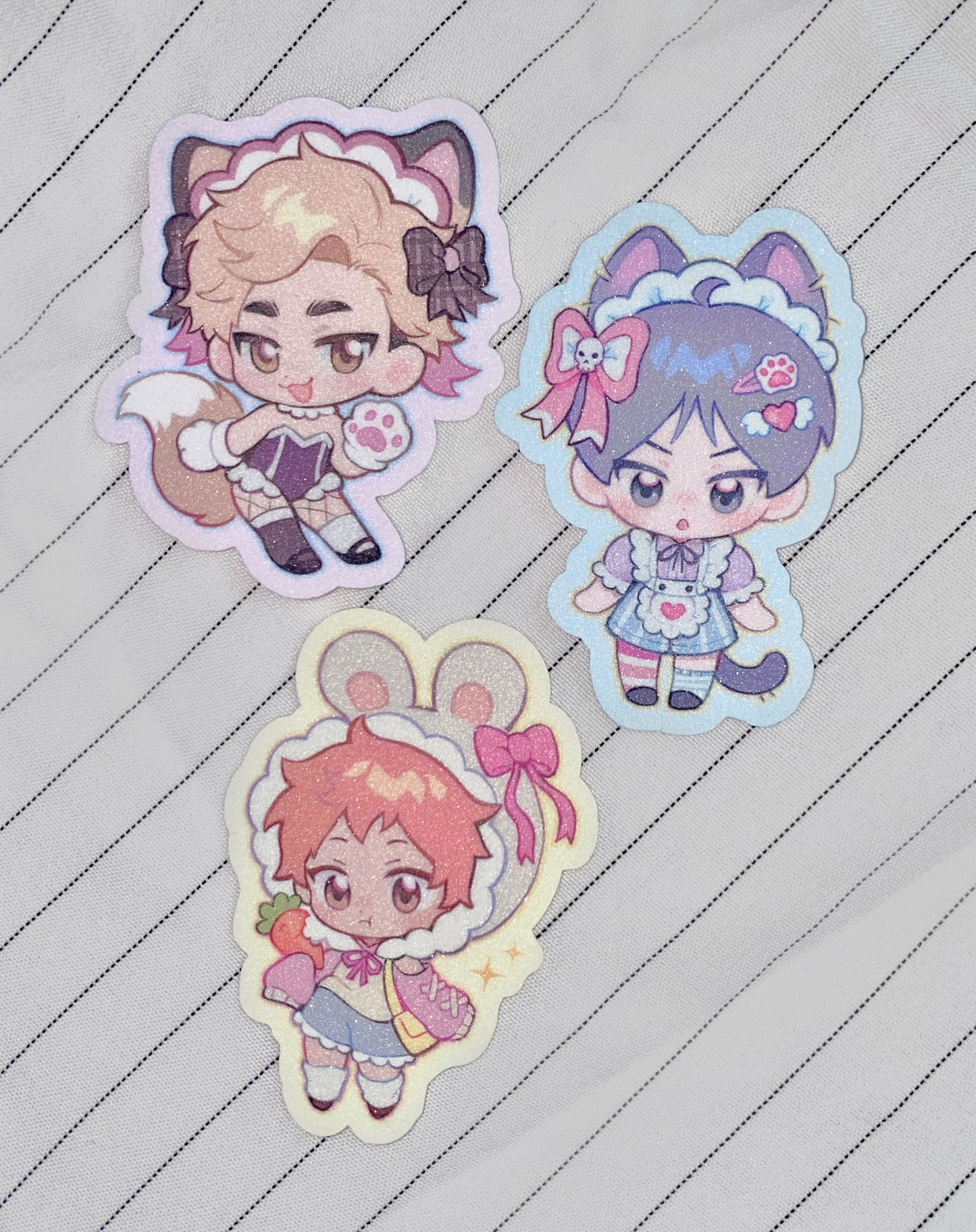 ୨ Haikyuu Glitter Stickers ୧ [PRE-ORDER]