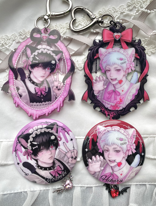 ₍^. .^₎Ⳋ Maid Yoshiki x Hikaru Keychains [PRE-ORDER]