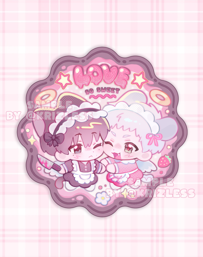✶ Yoshiki x Hikaru Embossed Wooden Pin & Magnet ✶ [PRE-ORDER]