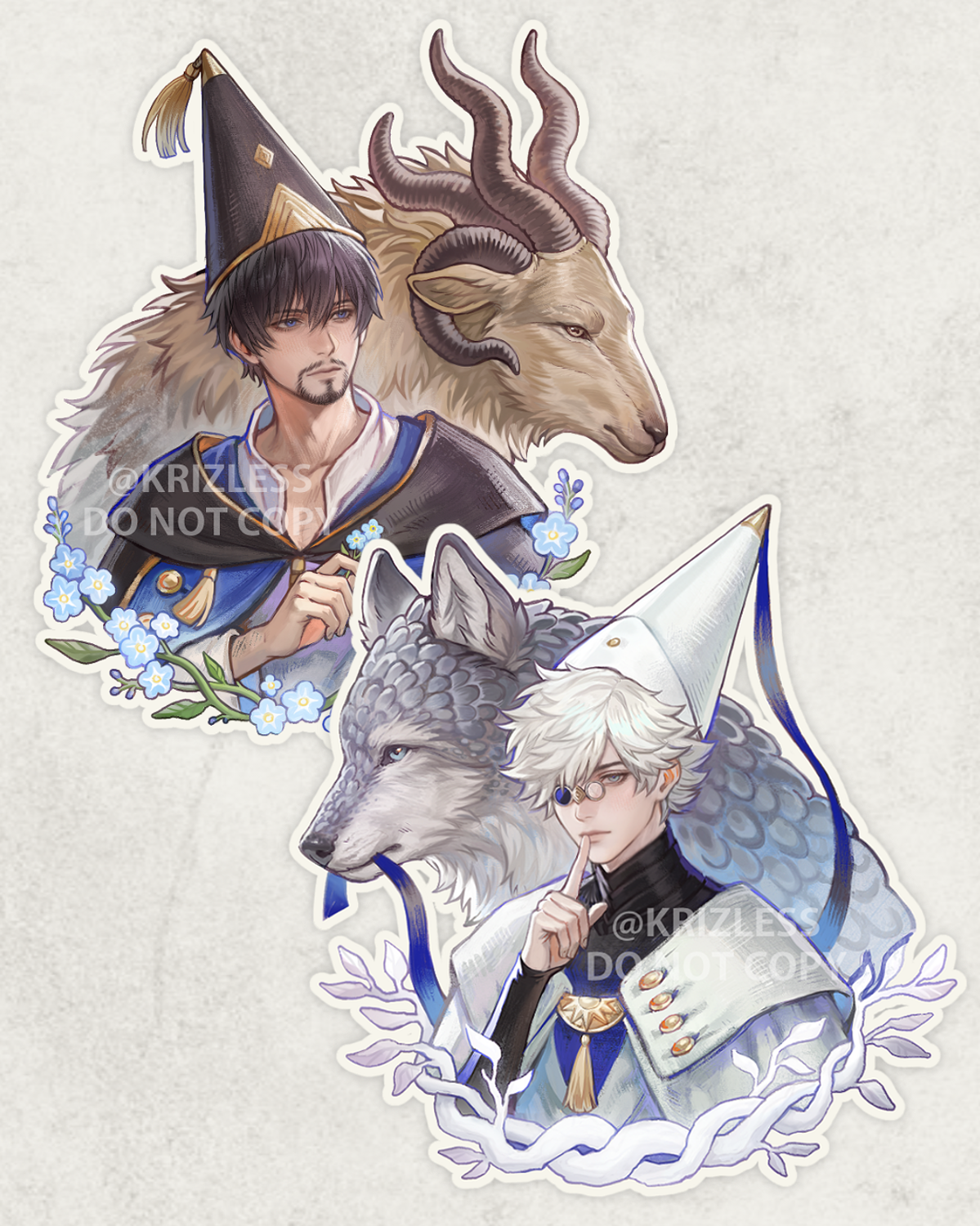 ✶ Olruggio x Qifrey Wooden Pin & Magnet ✶ [PRE-ORDER]